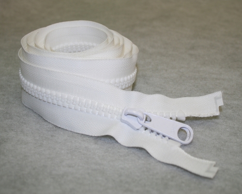 Zip #10 Moulded OE DP 366cm White 701